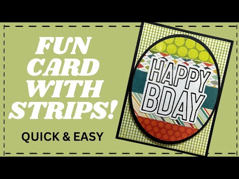 Create a beautiful card using strips! #cardmaking #quickandeasycards