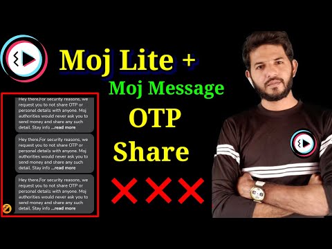 Moj message of otp share | MX Takatak by moj lite apps message from moj | gift hamper from moj