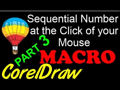 Corel Draw Tips & Tricks Sequential Number at the Click of your Mouse Part 3