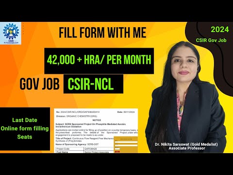 42,000 Salary CSIR-NCL Pharma Research Job 2024 |  | How to apply, Pharma Jobs | Gov Pharma Job