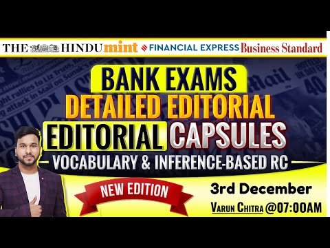 The Hindu Editorial Analysis | 3rd December, 2024 | Inference-Based Question, Vocab | Varun Chitra