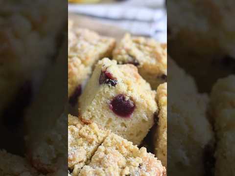 Cherry Crumble Cake #easyrecipe