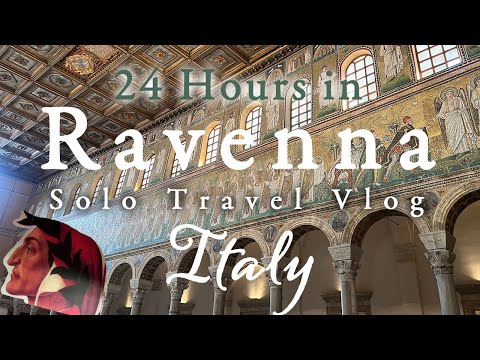 Ravenna Travel Guide🇮🇹vlog, solo trip 🇮🇹Mosaics art✨Dante 🚃Day trip from Bologna ,24 hours, 4K,Italy