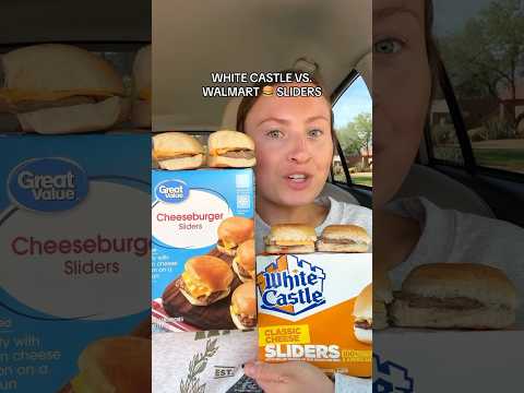 WHITE CASTLE VS. WALMART SLIDERS 🍔 #fastfood #walmartfinds