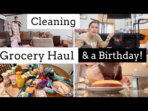 DAY IN THE LIFE OF A MOM OF 4 | ALDI GROCERY HAUL ON A BUDGET | VAN'S 1ST BIRTHDAY CELEBRATION