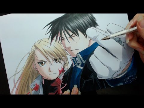 Speed Drawing - Roy and Riza (FullMetal Alchemist)