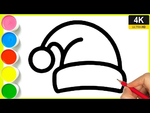 how to draw Santa Claus het || Santa cap drawing step by step | how to draw Christmas het | By Arya.