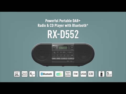 Panasonic Powerful Portable DAB+ Radio RX-D552 with CD, Bluetooth® and USB