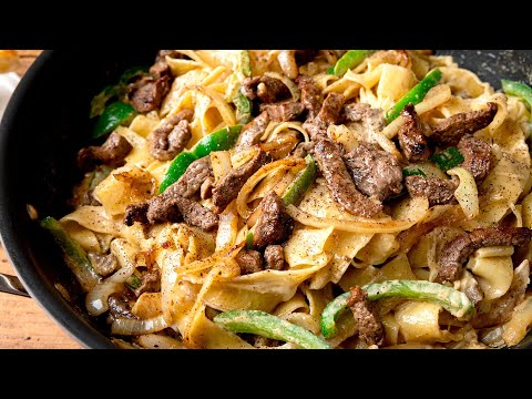 Combination of flavours and dishes that works so well! | Philly Cheesesteak Pasta