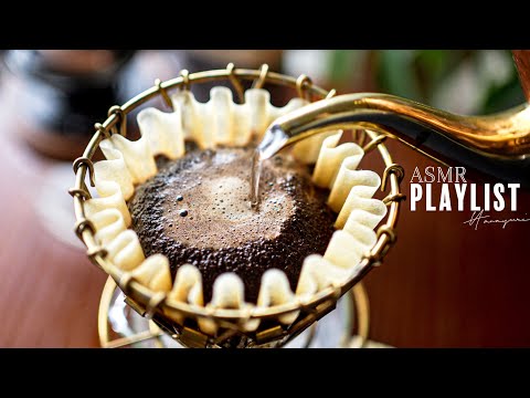 [Playlist ASMR] Cool and relaxing home cafe with iced coffee | BGM | Sparkling coffee | Gold Brew