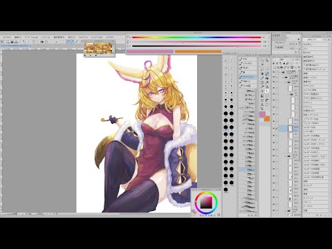 無言で作業垂れ流し【お絵かき/尾丸ポルカ】