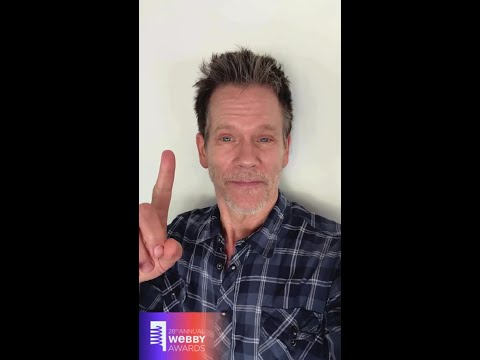 "Actually, we're all one degree" - Kevin Bacon accepts his 28th Annual Webby Award.