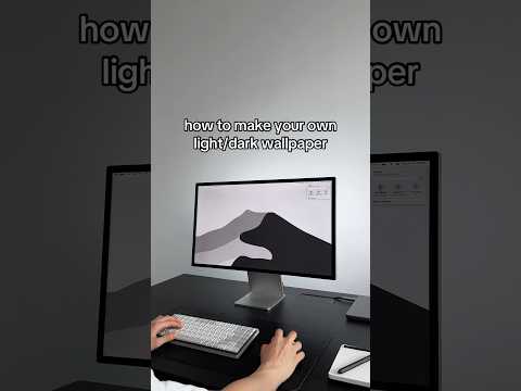 I created my own dynamic wallpaper that changes with light and dark mode #macos #macbook #wallpaper
