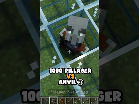 Minecraft 1000 Pillager vs Anvil💀 (Sigma Boy) #minecraft #shorts