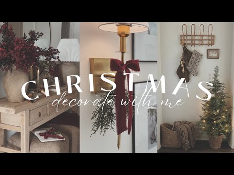 Christmas Decorate With Me 2024 || Christmas Decorating Ideas || Entryway & Putting Up The Tree