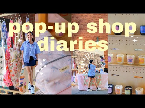 talking to you about my booth set-up like we're on facetime // vendor market pop-up shop vlog