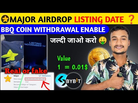 BBQ Coin Withdrawal | Major Listing Date confirm 🤑 | Major Price prediction | BBQ Coin New Update