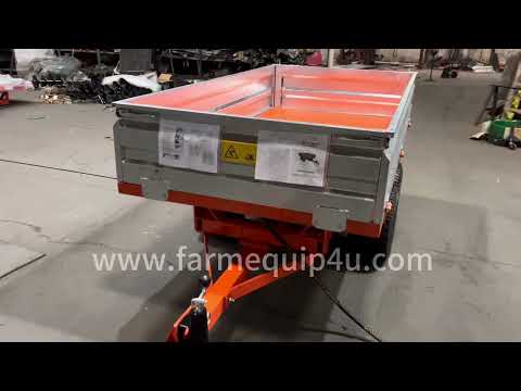 Farm Transport Tractor tow behind hydraulic tipper trailer , 4 wheel 2.5 ton farm dump trailer