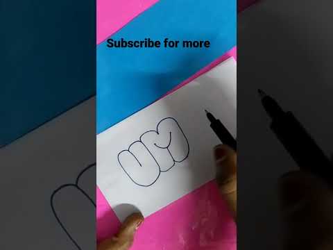 How to write UMA in bubble letters#shorts#viral#videos