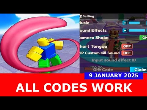 *ALL CODES WORK* [👧🏻UPD] Tongue Battles ROBLOX | JANUARY 9, 2025