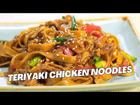 Easy Dinner in 25 Minutes! TERIYAKI CHICKEN UDON NOODLES. Recipe by Always Yummy!