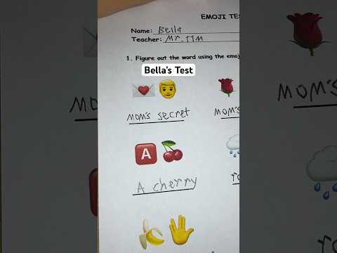 Grading Bella’s test… #asmr #school #teacher #test #quiz #emojichallenge