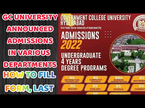 GC UNIVERSITY HYDERABAD ADMISSIONS/ HOW TO APPLY IN GC UNIVERSITY