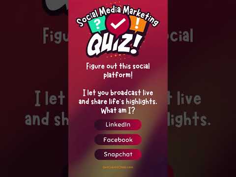 Social Media Marketing Quiz #quiz #socialmedia #shorts