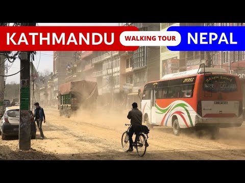 The Dustiest City I've ever been in🇳🇵KATHMANDU NEPAL 2024 WALKING tour