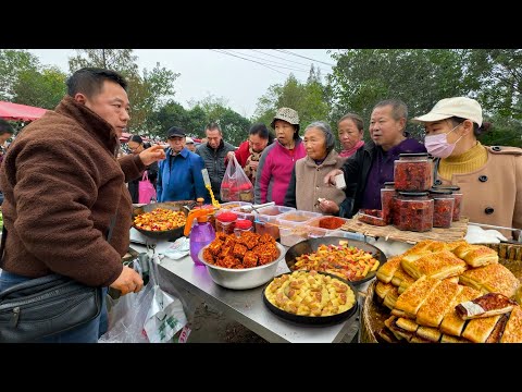 Rural Market Life in Sichuan, China: A Paradise of Traditional Snacks, Simple, Vibrant & Hardworking