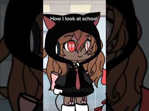 How I look at school vs. how I look at home #gachalife #gachaclub #gachalifeedit #gachaclubedit