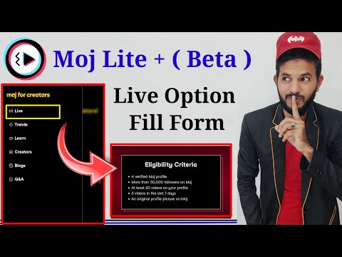 Moj lite Live streaming kaise kare | New live option updates | Moj Live streaming form moj live form