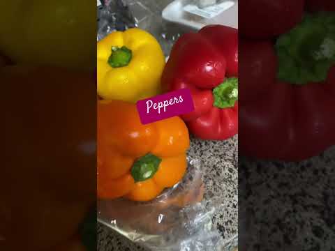 SATISFYING LOOK OF TRI COLORED PEPPERS #tricolor #asmr #shorts #shorts #pepper