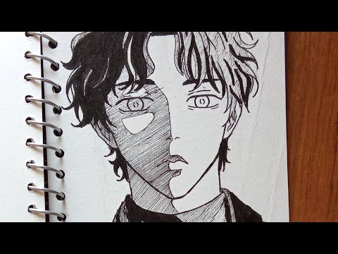 How to draw anime boy by line art|2ba vArtist (anime sketch)