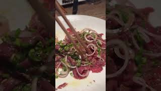 Raw beef salad #beef #shorts @juemcookingofficial