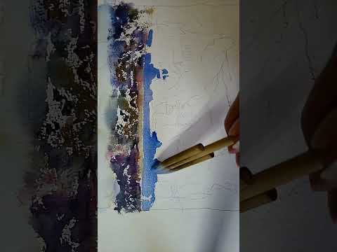 Time-lapse watercolor study of E Charles Fortune California impressionist painting