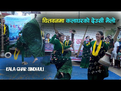 चितवनको टाडी, हात्तीचोक, गैडाचोकमा कलाघरको देउसी भैलो Deusi Vailo Program | Chitwan | Kala Ghar