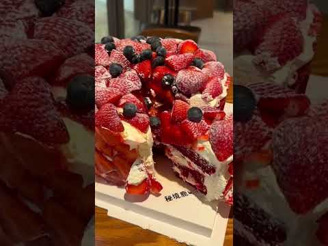 Strawberry cake #subscribe #shortvideo #food #dessert #cake #channel #cool