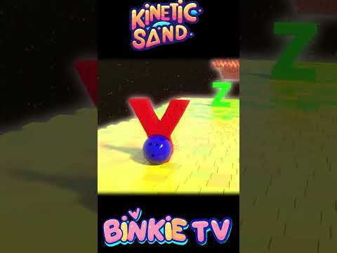 Alphabet Song Kinetic Sand Destruction Bowling Ball Frenzy  #alphabetadventure #kineticsandplay