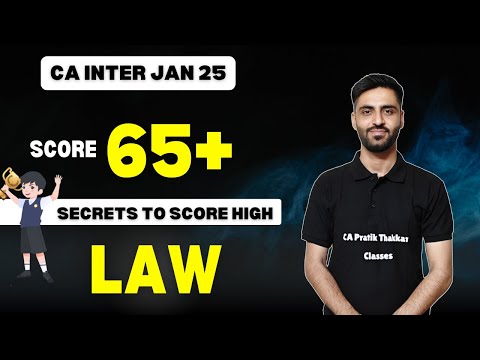 SCORE 65+ in LAW | CA INTER JAN 25