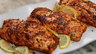 15 minutes Lemon Butter Baked Salmon Recipe | Easy Dinner Idea