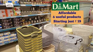 Dmart latest offers, affordable & useful kitchen & household starts ₹19, storage organisers, decor