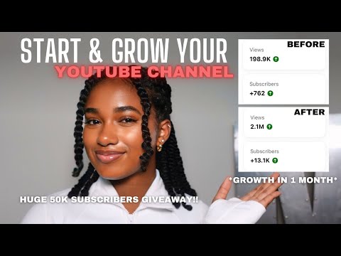 How to Start & Grow Your YouTube Channel in 2024 | 5 Simple Growth Tips, 50k Subs Giveaway!