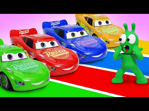 🔴 Live: Pea Pea With Four Colors Car Challenge So Funny - cartoon for kids