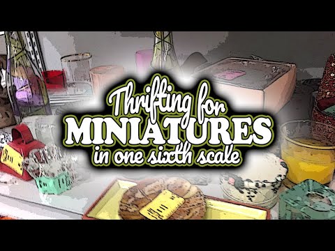 Thrifting on Earth Day for One Sixth Scale Miniatures HAUL