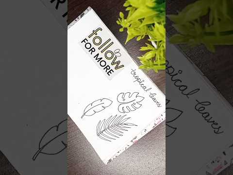 How To Draw Tropical Leaves | Mimi Crafted | #shorts #shortvideo #shortfeed #art #easyart