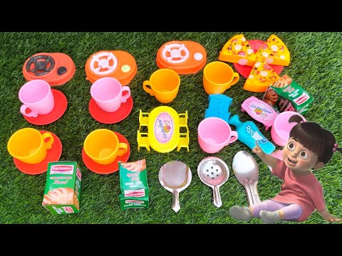 Unboxing Miniature Plastic Full Kitchen Set Collection Toy Cooking Game | Kitchen SetToy | ASMR