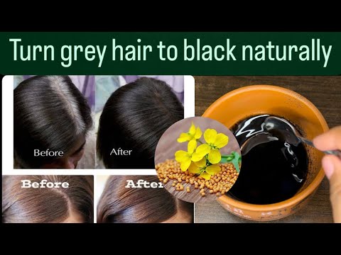 सफ़ेद बालों को जड़ से काला करे 50 की उम्र में भी। powerful black hair oil for grey hair !!