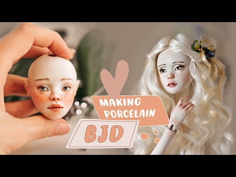 Making porcelain ball-jointed doll - the process and behind the scenes