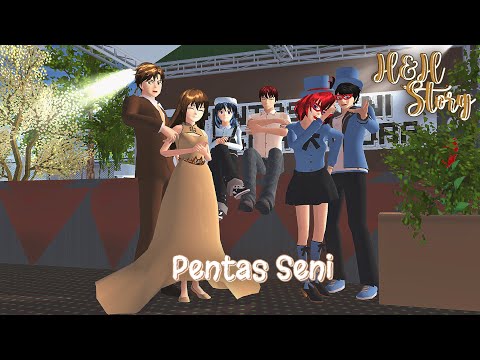 H&H Story #5 [Pentas Seni, Hazel vs Roa?] || SAKURA SCHOOL SIMULATOR DRAMA